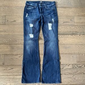 7 For All Mankind Distressed ‘A’ Pocket Bootcut Jeans